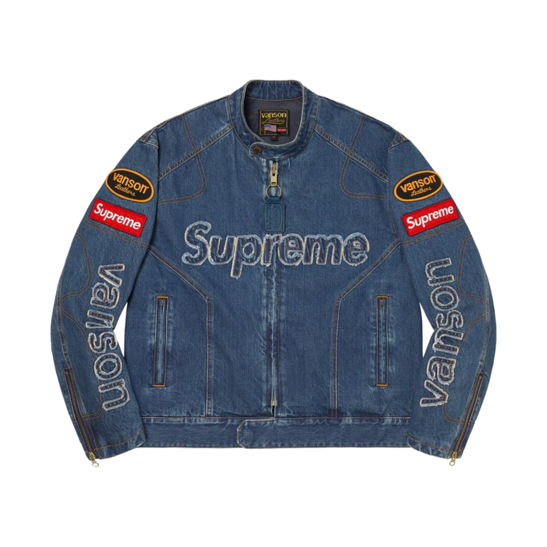 슈프림 x 밴슨 레더스 코듀라 데님 자켓 블루 - 22FW(Supreme x Vanson Leathers Cordura Denim Jacket Blue - 22FW)