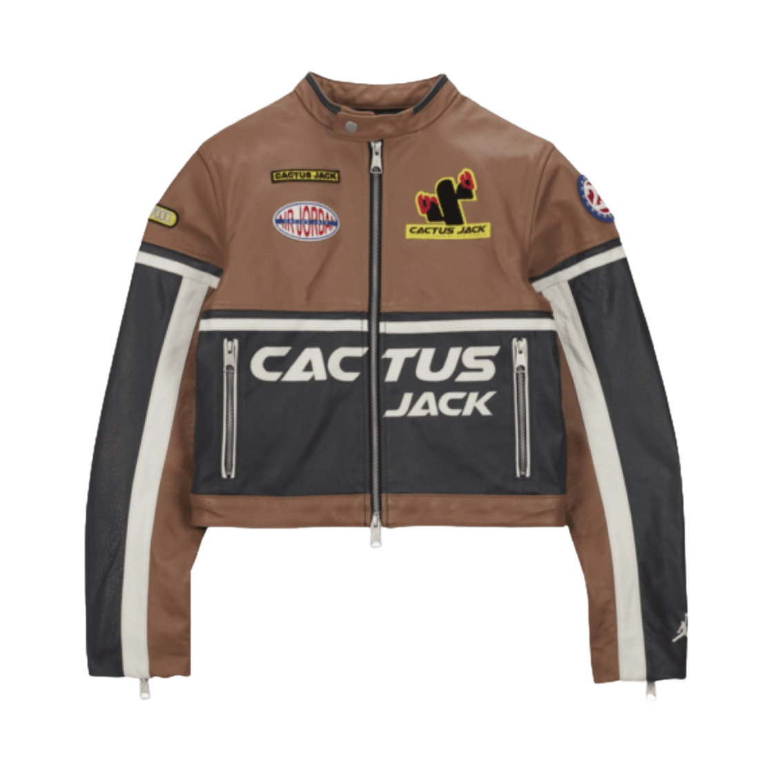 DX6169-256 (W) Jordan x Travis Scott Leather Jacket Archaeo Brown - Asia