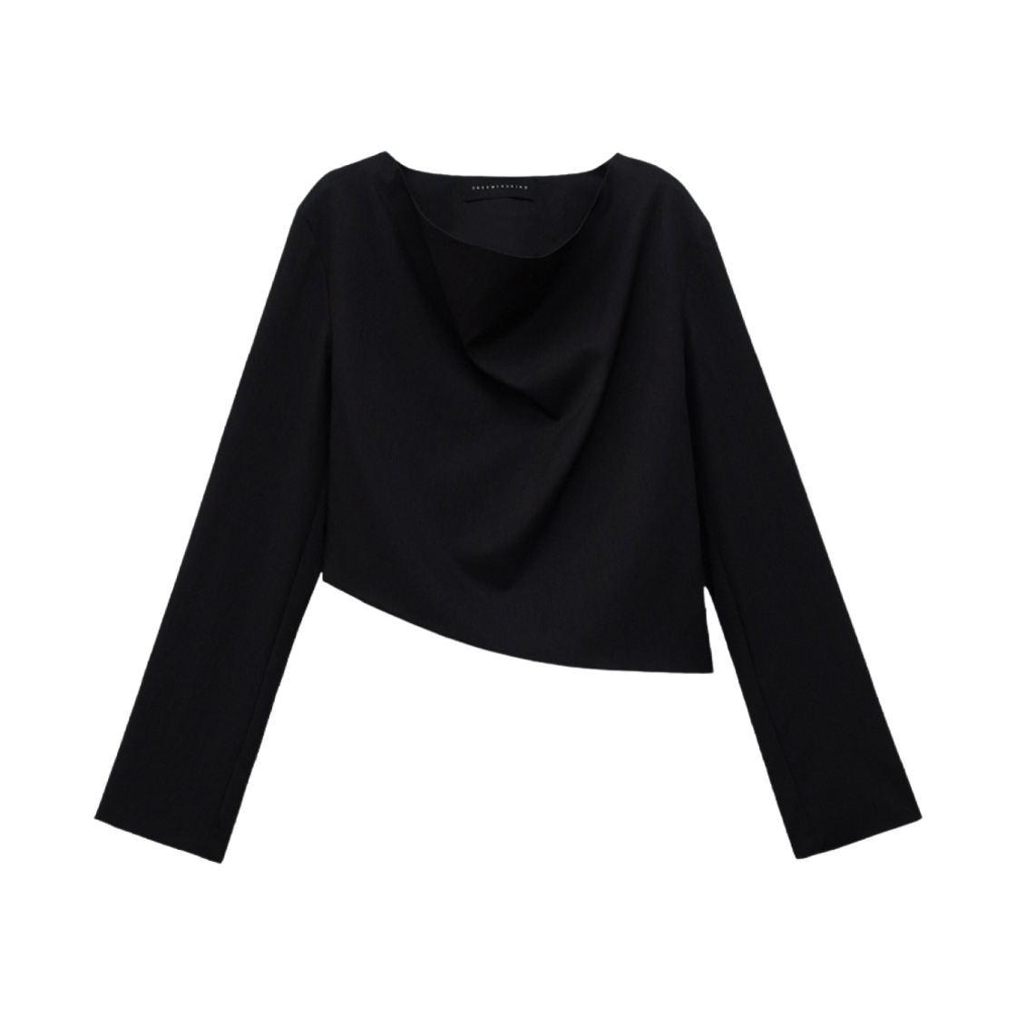 (W) 트리밍버드 카울 블라우스 블랙((W) Treemingbird Cowl Blouse Black)