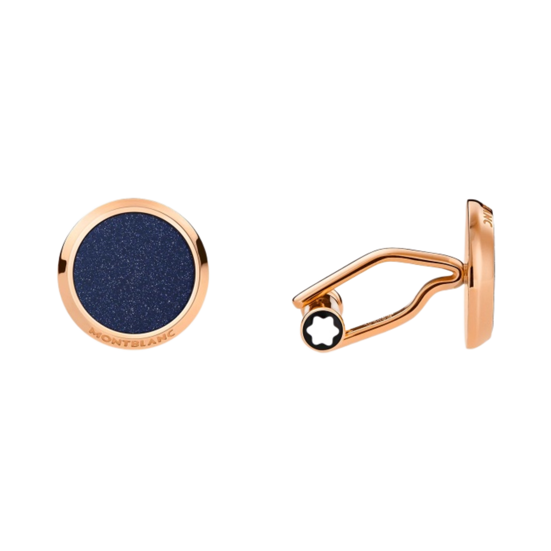 몽블랑 마이스터스튁 커프스링크 로즈 골드 블루(Montblanc Meisterstuck Cufflinks Rose Gold Blue) - 1