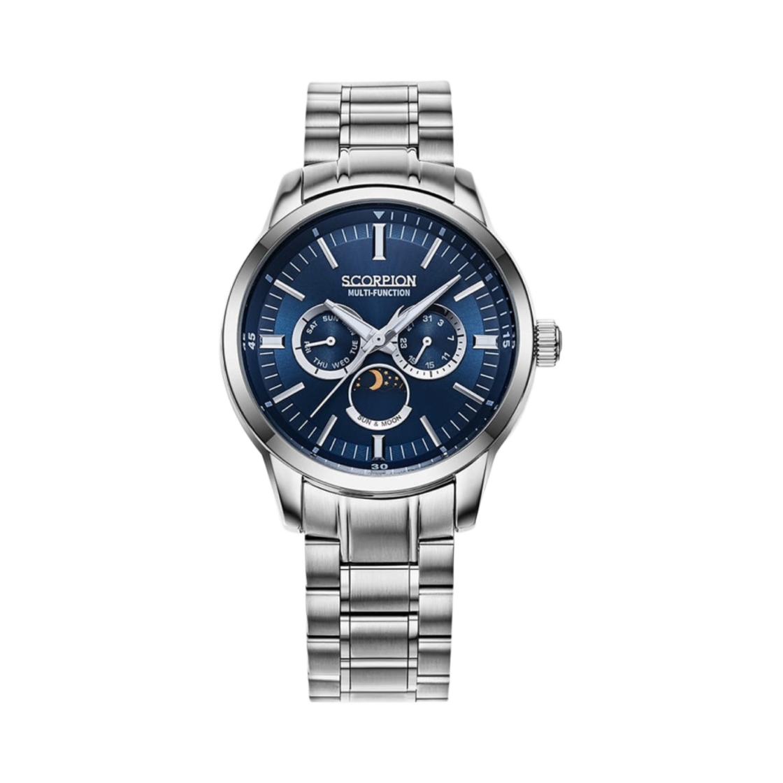 스콜피온 썬 앤 문 메탈 워치 블루(Scorpion Sun and Moon Metal Watch Blue)