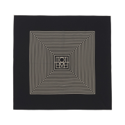 Toteme Centered Monogram Silk Scarf Black Monogram