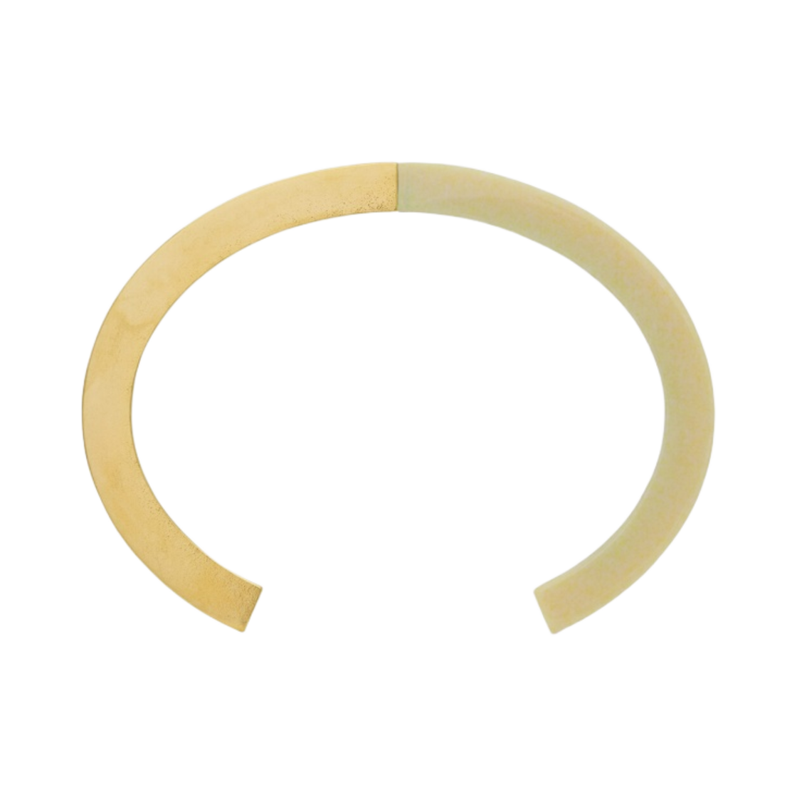 (W) 생로랑 듀엣 브레이슬릿 메탈 앤 레진 라이트 브론즈 앤 아이보리((W) Saint Laurent Duet Bracelet In Metal And Resin Light Bronze And Ivory) - 1
