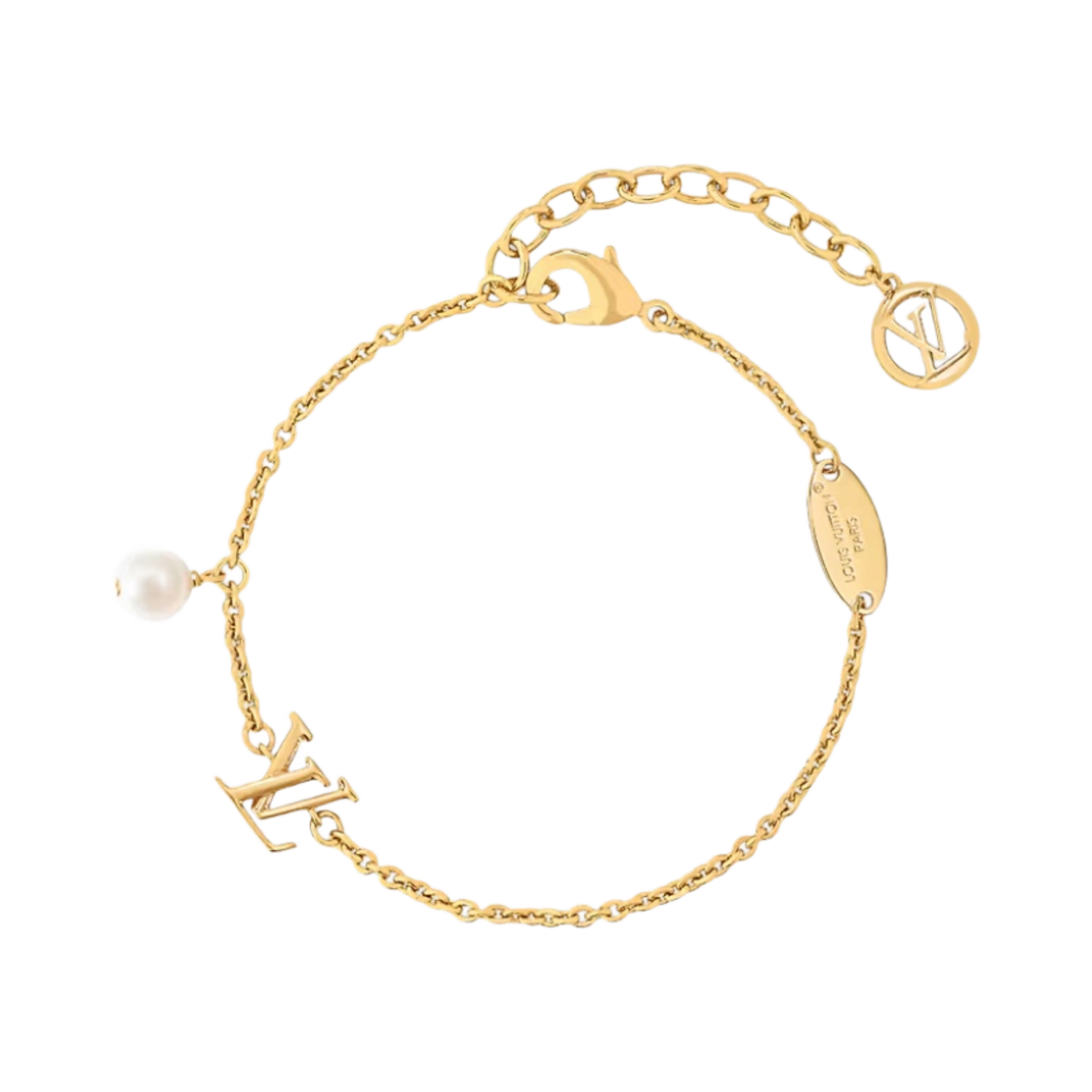 (W) 루이비통 LV 아이코닉 루이사 브레이슬릿 골드((W) Louis Vuitton LV Iconic Louisa Bracelet Gold)