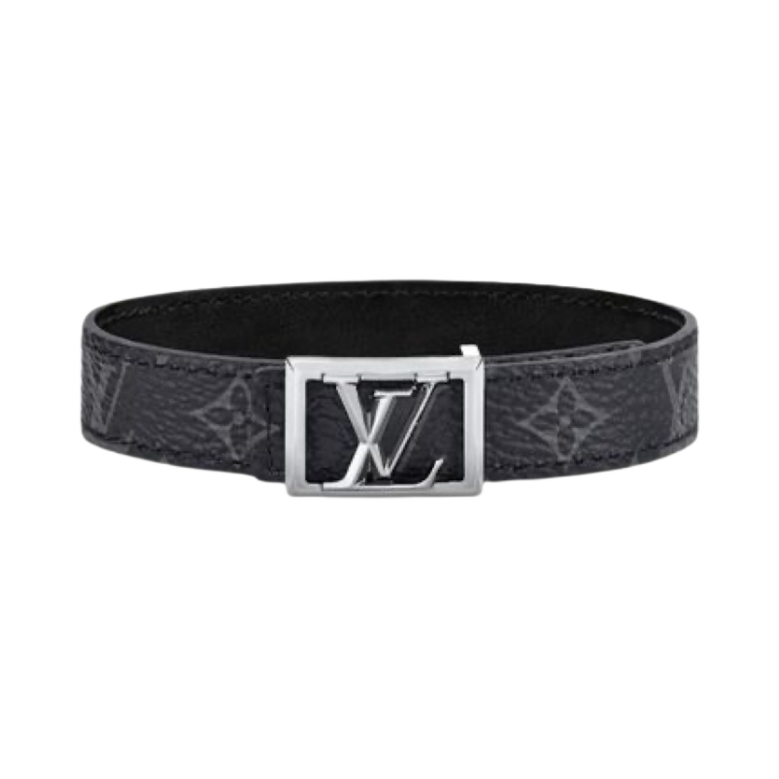 루이비통 LV 피라미드 프레임 14mm 리버시블 브레이슬릿 모노그램 이클립스 블랙(Louis Vuitton LV Pyramide Frame 14mm Reversible Bracelet Monogram Eclipse Black) - 1