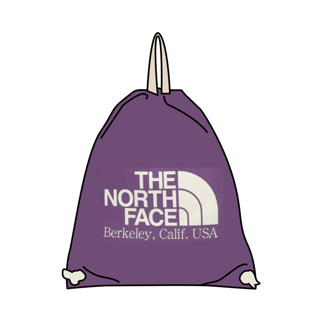 NN2PQ13P The North Face Big Logo String Bag Violet