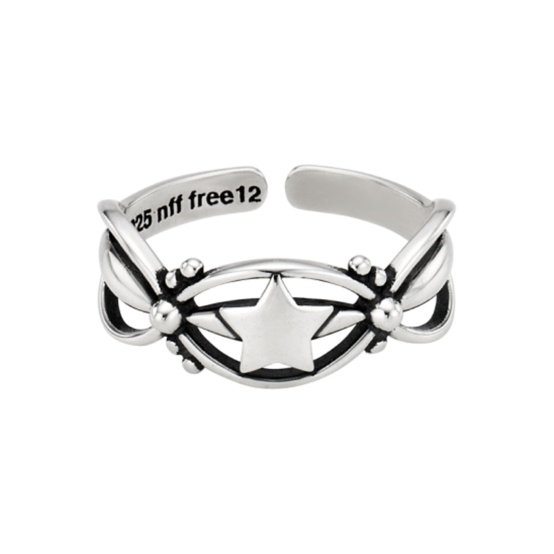 엔프프 실버925 스타 글리머 링 블랙 실버(Nff Silver925 Star Glimmer Ring Black Silver) - 1