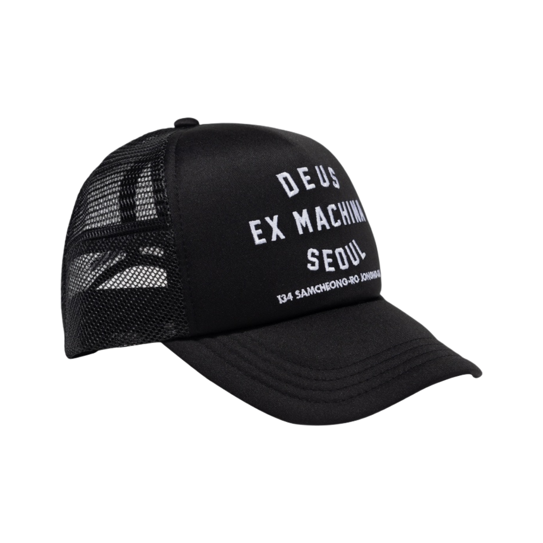데우스 엑스 마키나 삼청 어드레스 트러커 캡 블랙(Deus Ex Machina Samcheong Address Trucker Cap Black)
