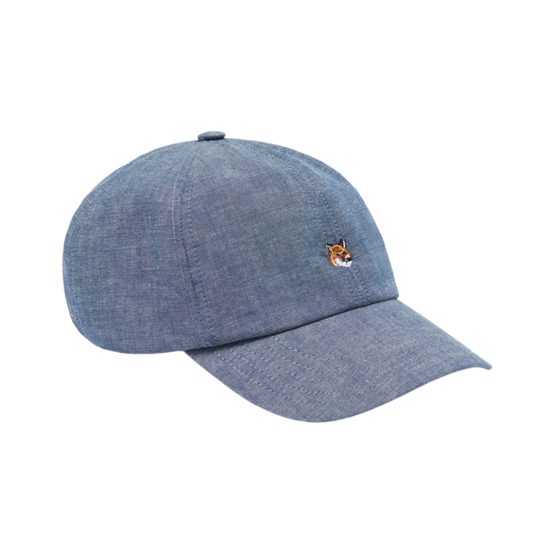 메종 키츠네 스몰 폭스 헤드 자수 6P 캡 인디고(Maison Kitsune Small Fox Head Embroidered 6P Cap Indigo)