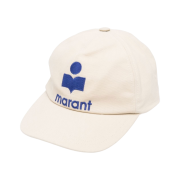 Isabel Marant Tyron Logo Cap Ecru Blue - 23SS