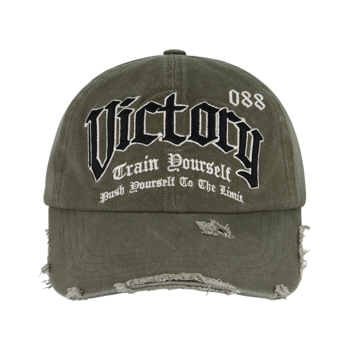 에이치덱스 바이저 데미지 볼캡 카키(HDEX Visor Damage Ball Cap Khaki)