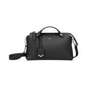 Fendi By The Way Leather Medium Boston Bag Black