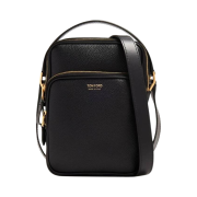 Tom Ford Logo Print Messenger Bag Black