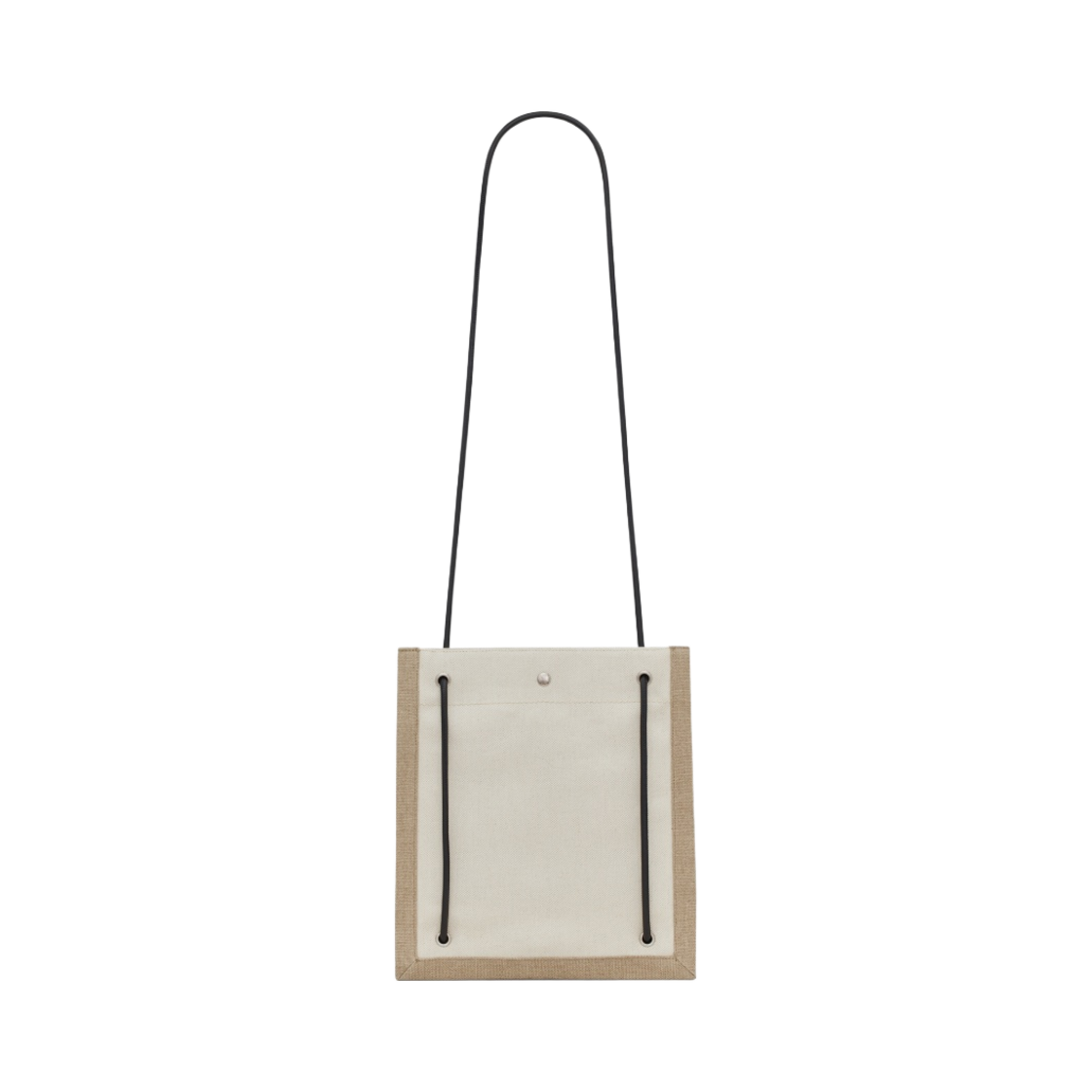 생로랑 캔버스 유니버시테 플랫 크로스바디백 에크루 블랙(Saint Laurent Canvas Universite Flat Crossbody Bag Ecru Black) - 3