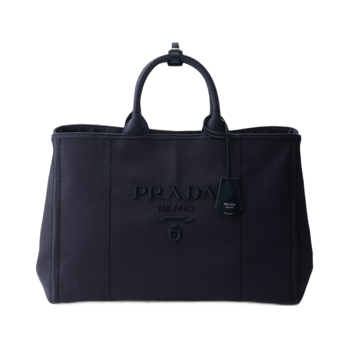 2VG131-2CYA-F0216 Prada Canvas Tote Bag Baltic Blue