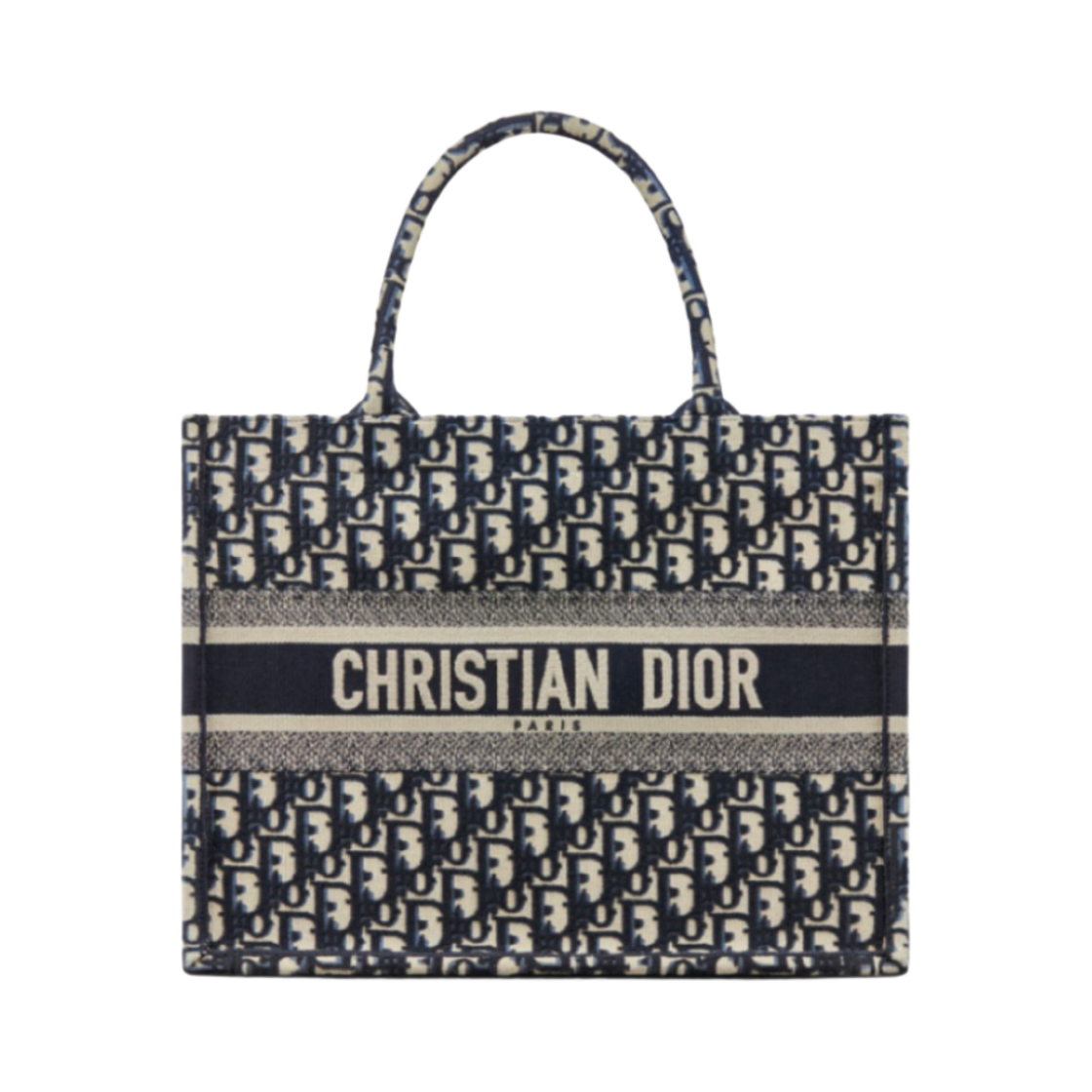 디올 미디움 북 토트백 블루 디올 오블리크 자수(Dior Medium Book Tote Blue Dior Oblique Embroidery)