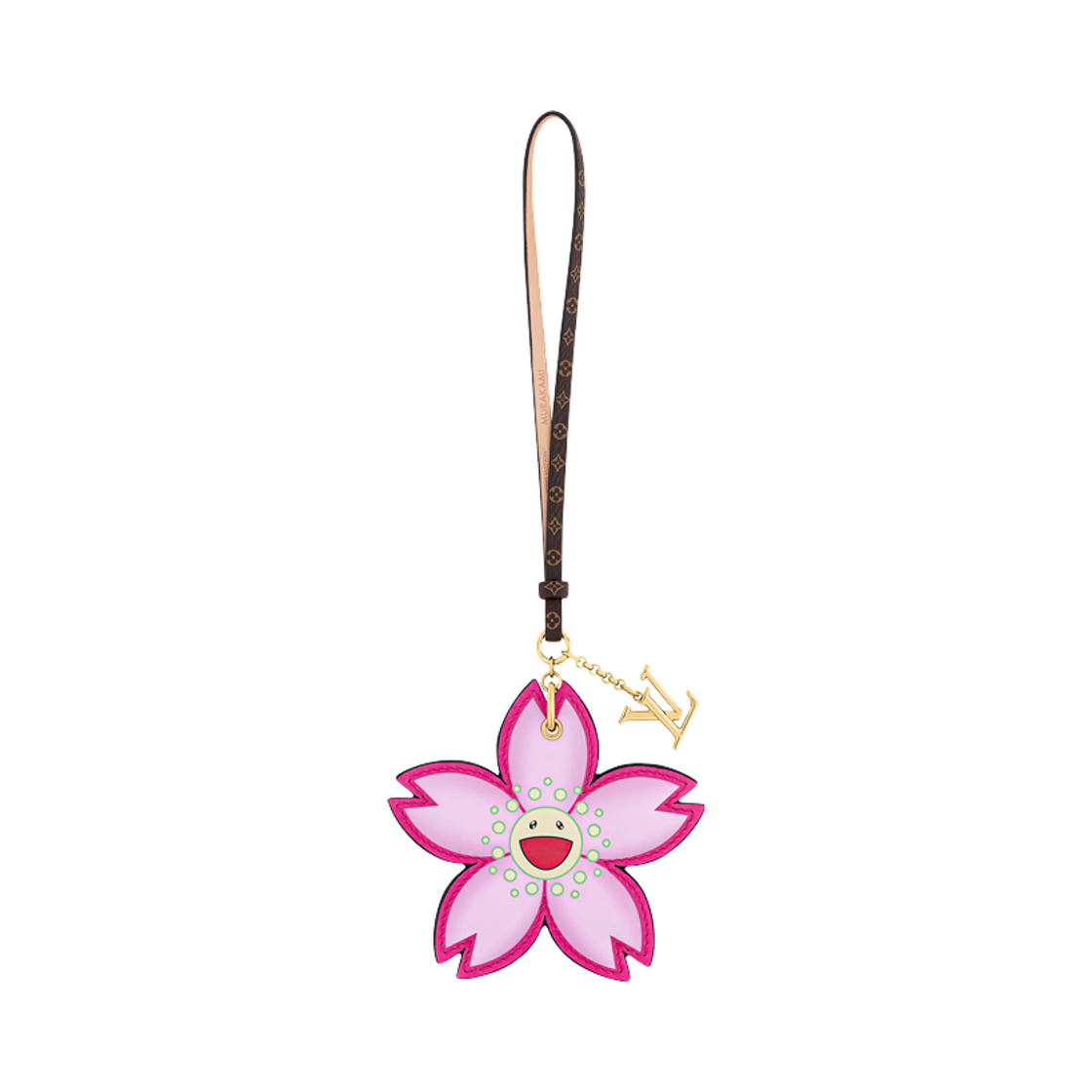 루이비통 x 무라카미 타카시 체리블라썸 백 참 핑크(Louis Vuitton x Murakami Takashi Cherry Blossom Bag Charm Pink)
