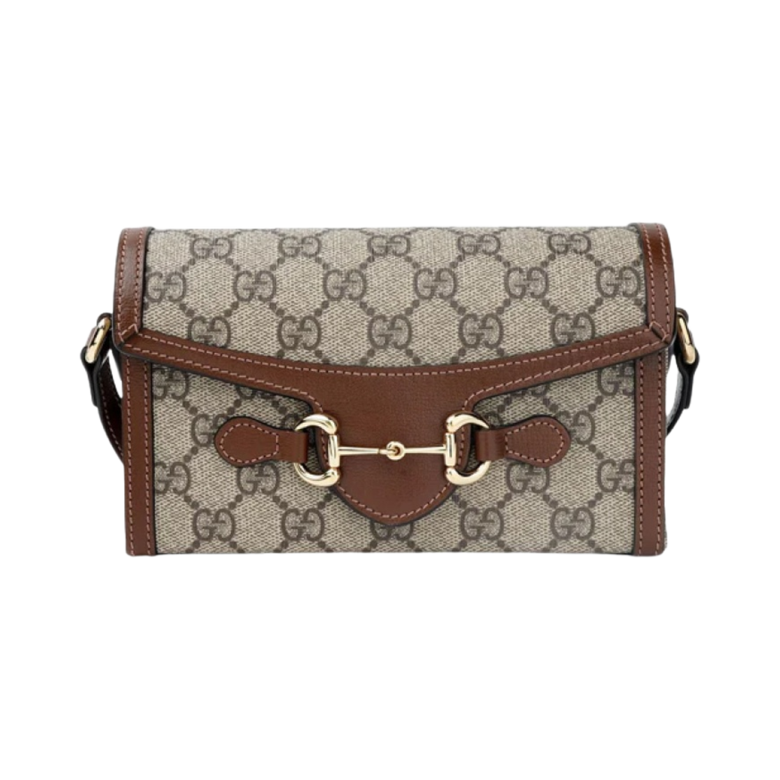 구찌 홀스빗 1955 미니백 베이지 에보니 브라운(Gucci Horsebit 1955 Mini Bag Beige Ebony Brown)