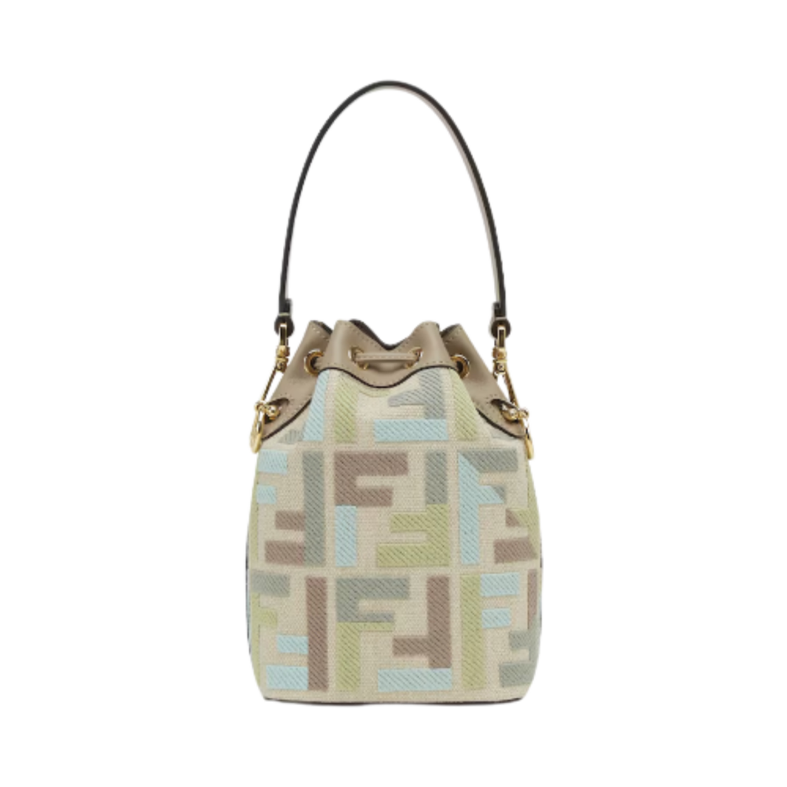 펜디 몬트레조 FF 자수 컨버스 미니백 멀티컬러(Fendi Mon Tresor Canvas Mini Bag with FF Embroidery Multicolor) - 2