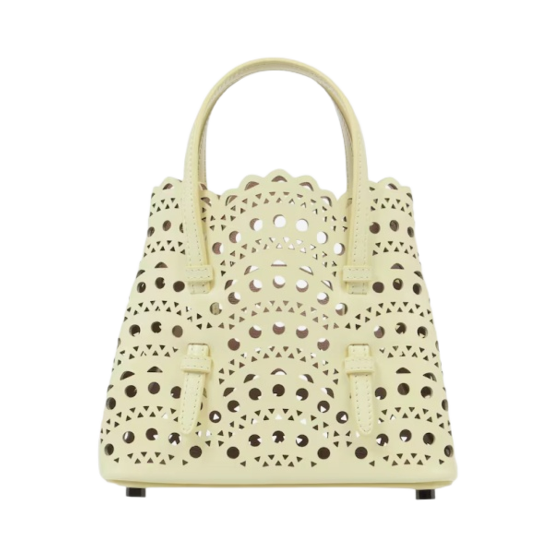 알라이아 비엔 웨이브 럭스 카프스킨 미나 16 백 옐로우(Alaia Mina 16 Bag in Vienne Wave Lux Calfskin Yellow) - 1
