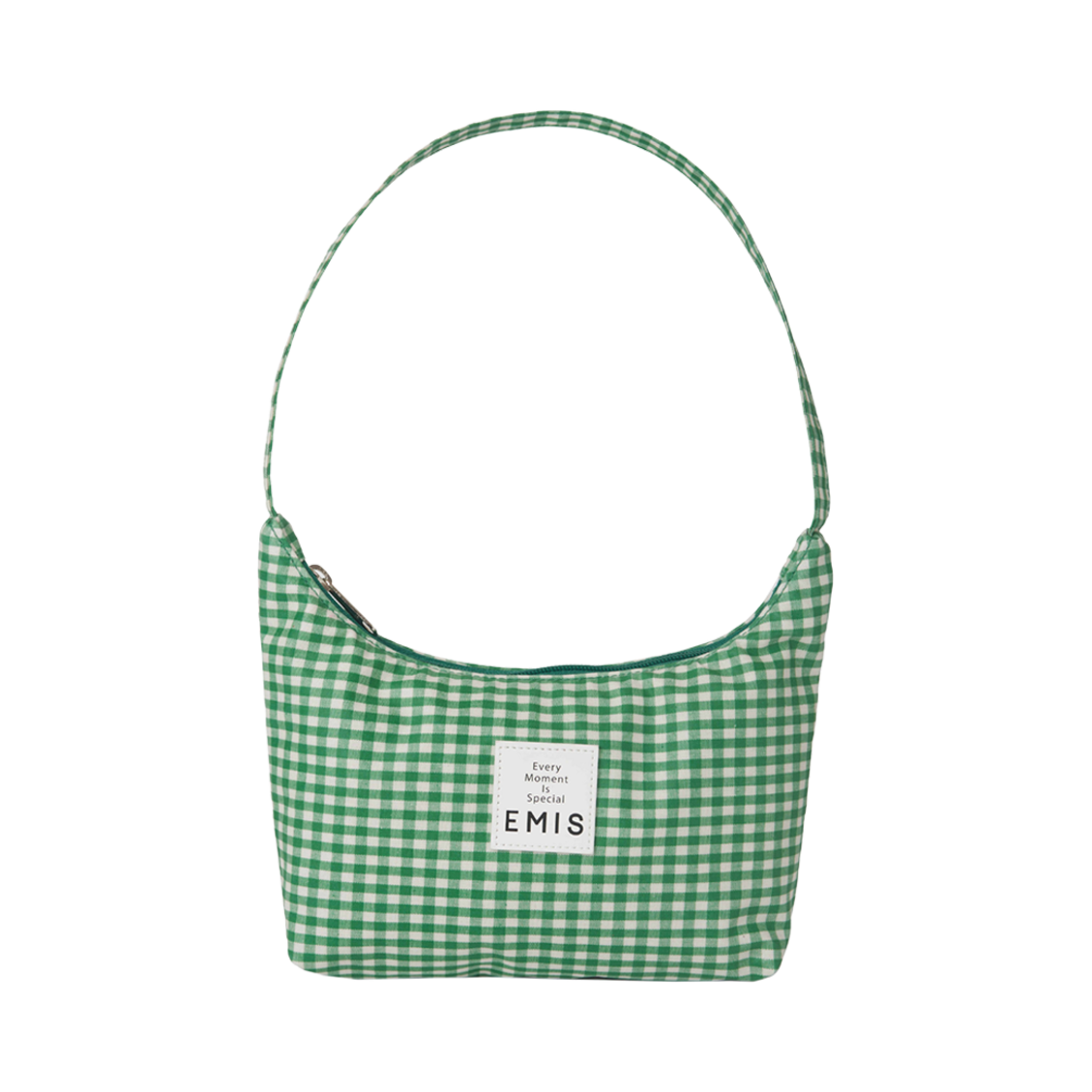 - Emis Check Hobo Bag Green