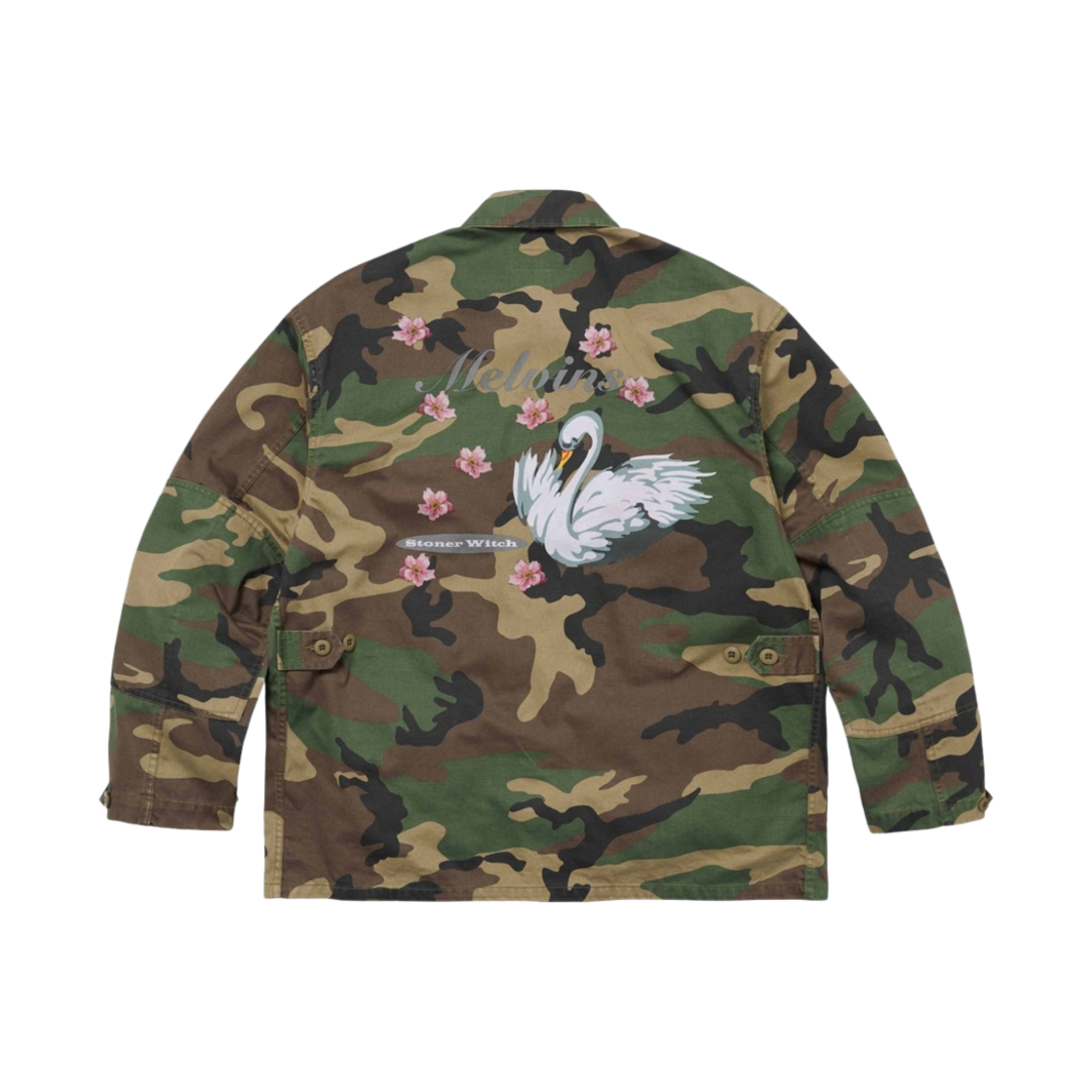 슈프림 x 멜빈스 BDU 자켓 우드랜드 카모 - 24SS