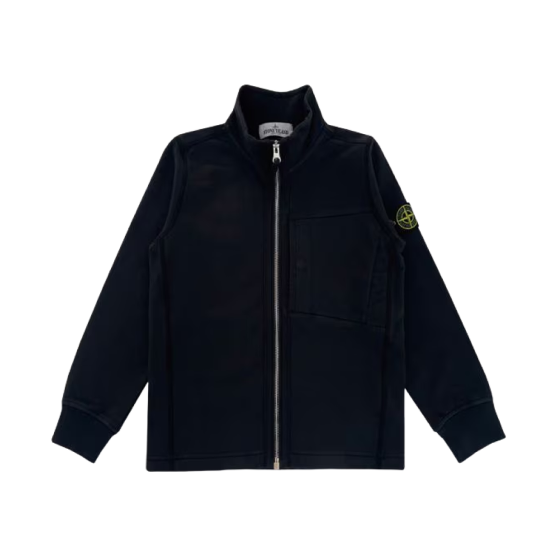 771660642-V0029 (Kids) Stone Island 60642 Wappen Patch Logo Cotton Jacket Black - 22FW