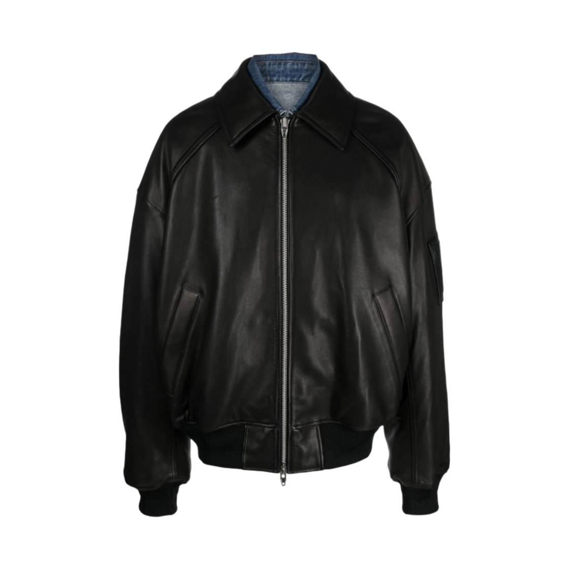 준지 데님 레이어드 MA-1 블랙 - 22FW(Juun.J Denim Layered MA-1 Black - 22FW)