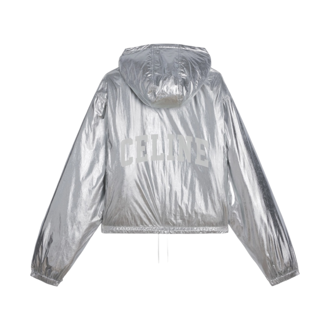 (W) 셀린느 나일론 크롭 스케이터 자켓 실버((W) Celine Cropped Skater Jacket in Nylon Silver) - 2