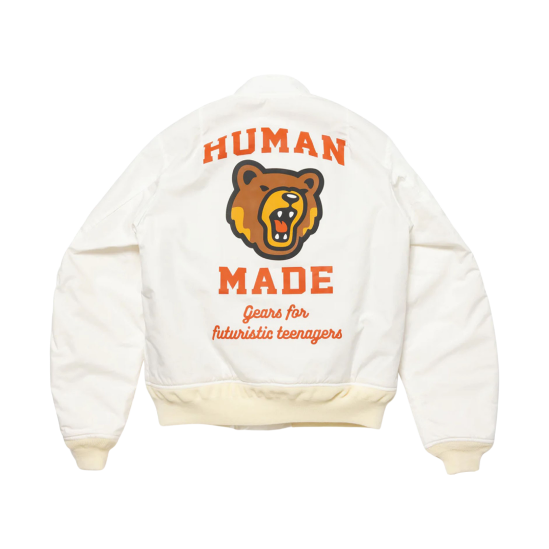 휴먼 메이드 베어 플라이트 자켓 화이트(Human Made Bear Flight Jacket White) - 2