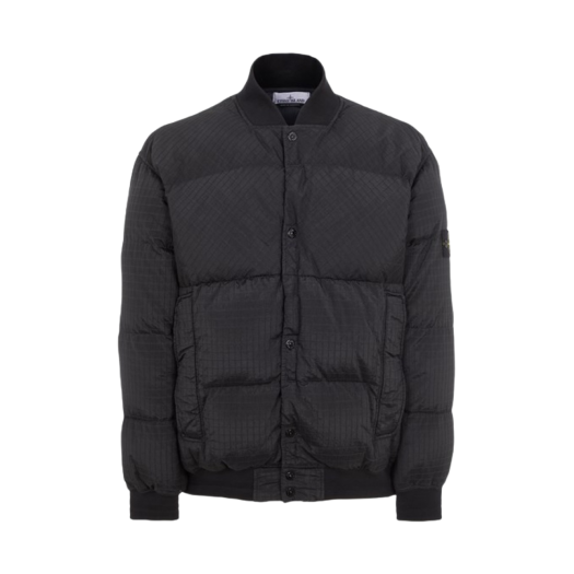 Stone Island 43232 Macro Ripstop Nylon Metal in Econyl Regenerated Nylon Down-TC Black - 23FW