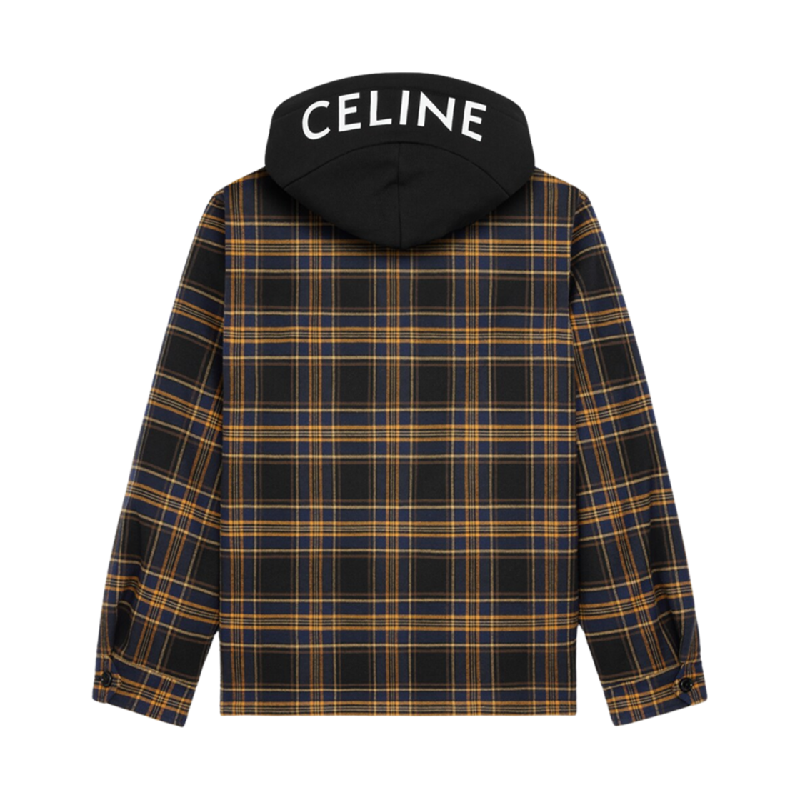 셀린느 체크 코튼 오버셔츠 마린 죤(Celine Check Cotton Overshirt Marine Jaune) - 2