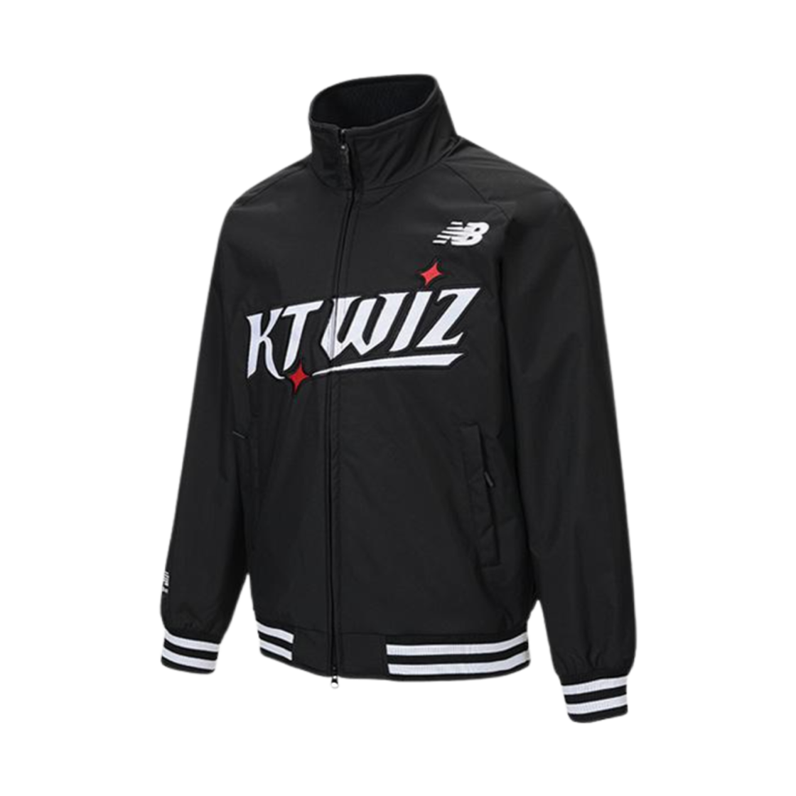 KT 위즈 x 뉴발란스 2025 어센틱 춘추 자켓 블랙(KT Wiz x New Balance 2025 Authentic Spring Autumn Jacket Black)