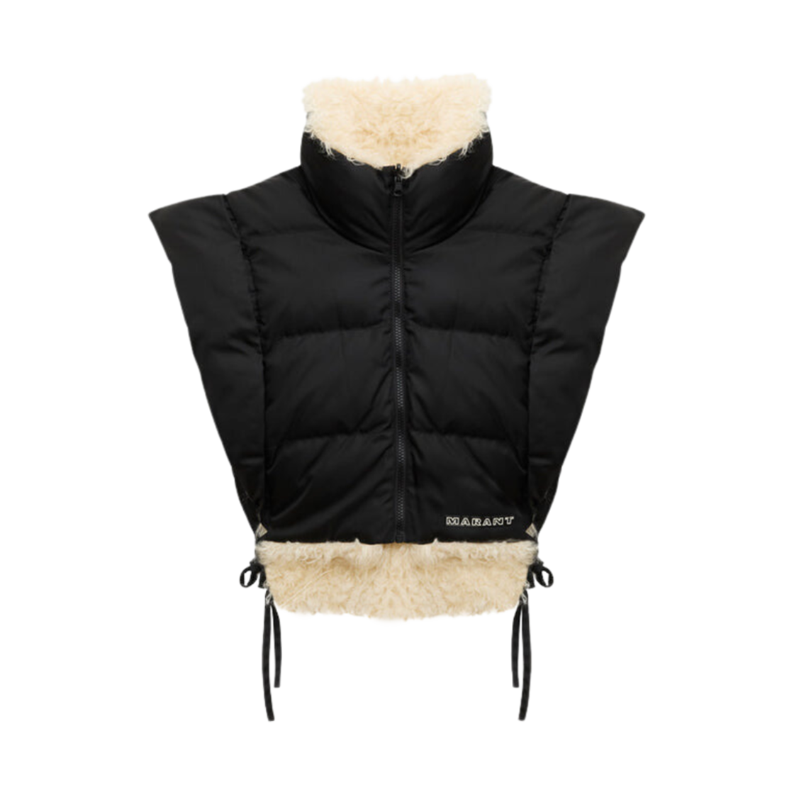 (W) 이자벨 마랑 후디알리 리버시블 베스트 블랙 - 24FW((W) Isabel Marant Hoodiali Reversible Vest Black - 24FW) - 1