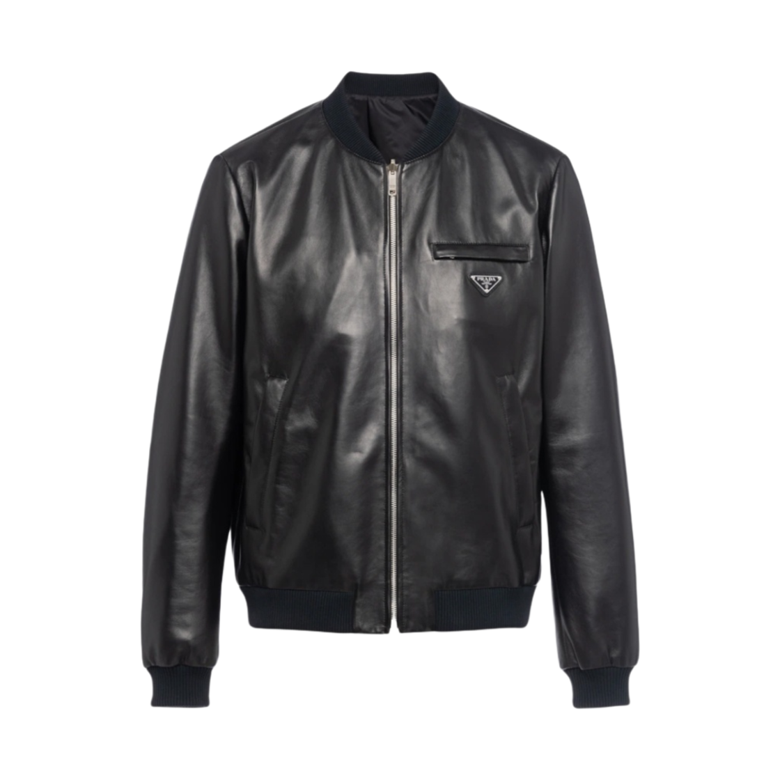 프라다 리버시블 나파 레더 나일론 봄버 자켓 블랙(Prada Reversible Nappa Leather Nylon Bomber Jacket Black)