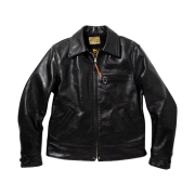 The Real McCoy's 30s Nelson Leather Sports Jacket Black