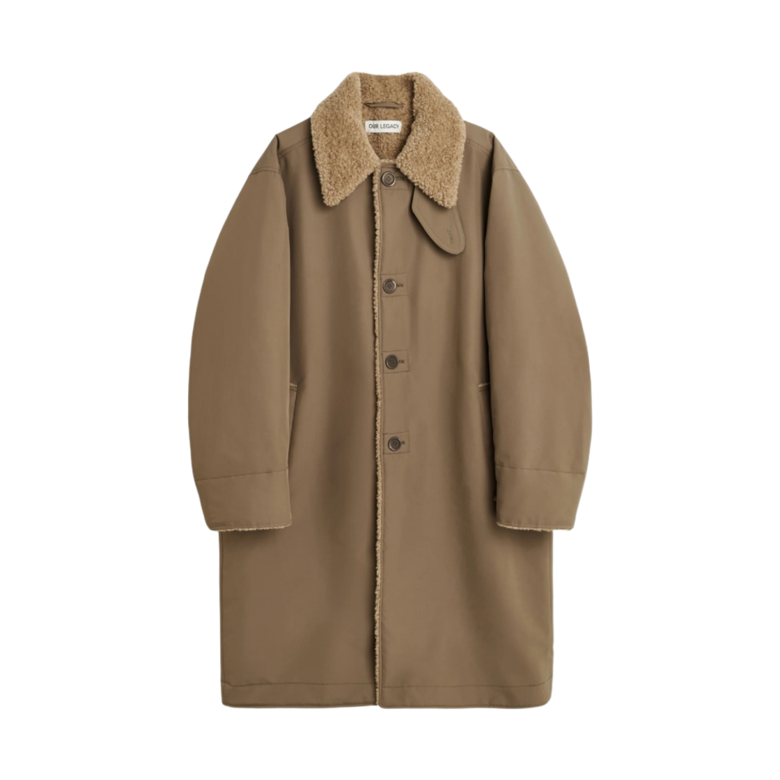 M4231PMC Our Legacy Compact Tech Polar Coat Murkey Clay