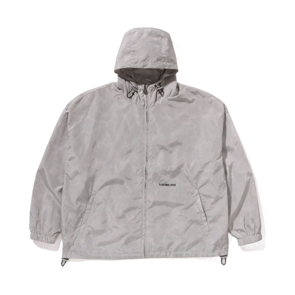 베이프 솔리드 컬러 나일론 후드 자켓 그레이(BAPE Solid Color Nylon Hooded Jacket Grey) - 1