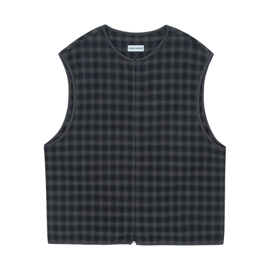 HR25SUMMER14 Hono Report Summer Breathable Vest Shadow Check