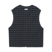 Hono Report Summer Breathable Vest Shadow Check