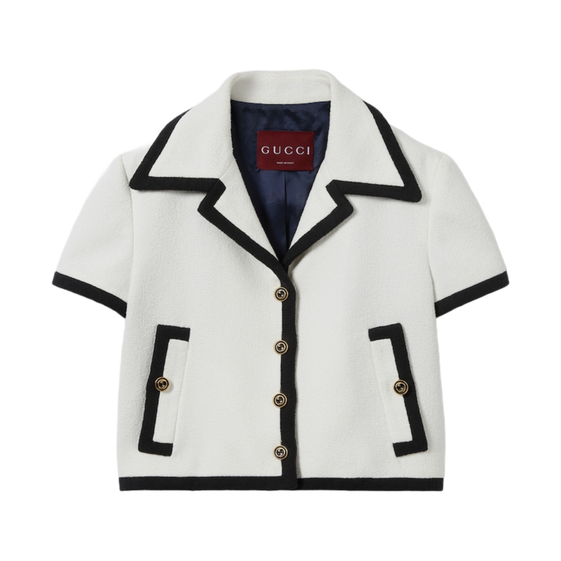 (W) 구찌 코튼 트위드 자켓 오프 화이트 코튼 트위드((W) Gucci Cotton Tweed Jacket Off White Cotton Tweed)