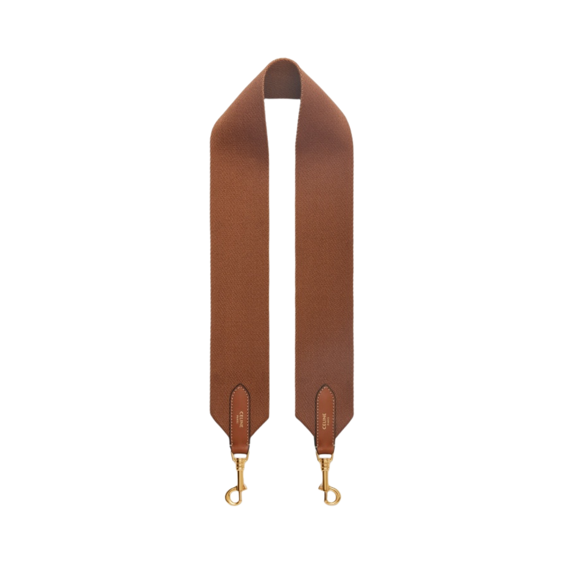 셀린느 롱 텍스타일 카프스킨 스트랩 탄(Celine Long Strap in Textile and Calfskin Tan) - 1