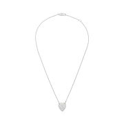 Gucci Trademark Heart Pendant Necklace Silver