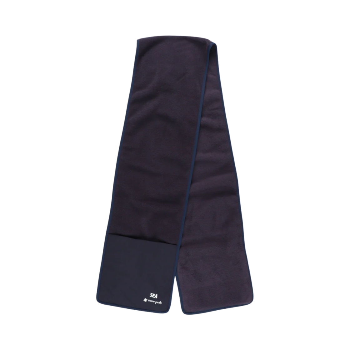 - Snow Peak x Wind and Sea Double Face WR Fleece Stole Navy