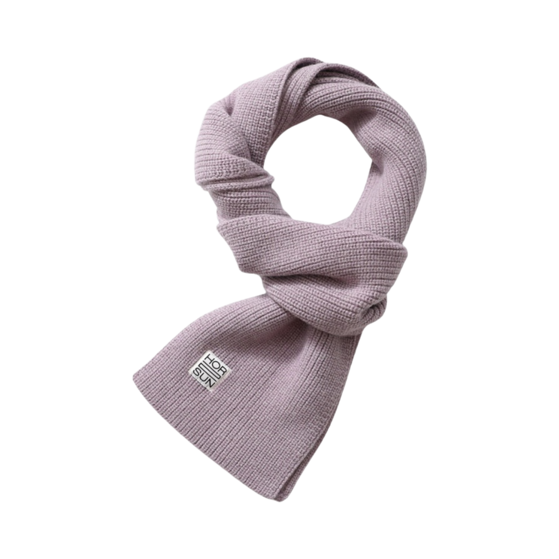 홀리선 스키프 슈퍼파인 울 니트 립 머플러 라벤더(Horlisun Skiff Superfine Wool Knit Rib Muffler Lanvender)