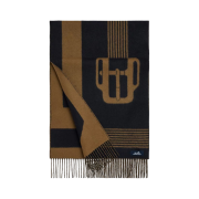 Hermes Casaque Sangle A Boucle Muffler Marine Bronze