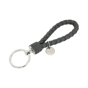 Bottega Veneta Logo Tag Keyring Grey