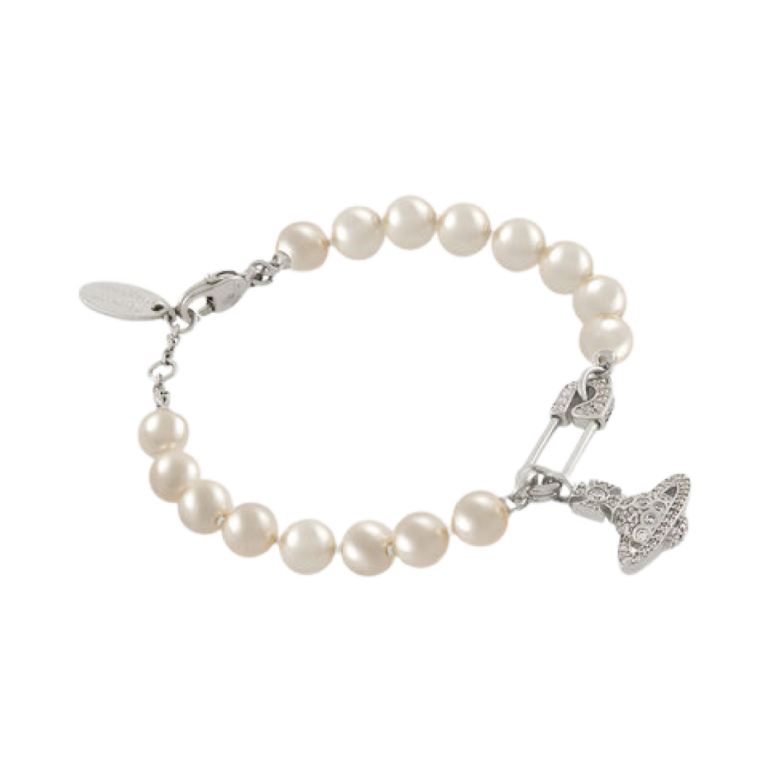 비비안 웨스트우드 루크리스 펄 브레이슬릿 플래티넘 라이트 크림로즈 펄 화이트 CZ(Vivienne Westwood Lucrece Pearl Bracelet Platinum Light Creamrose Pearl White CZ) - 2