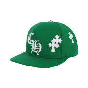 Chrome Hearts Cross Patch Baseball Hat Green