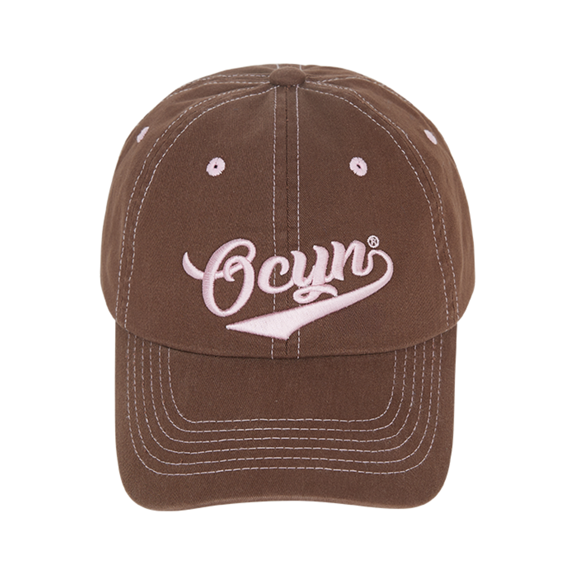 OW52AHU01-BR ofcoursewhynot Bad Hair Good Mood Ball Cap Brown